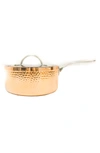 Berghoff International 7" Covered Saucepan Hammered In Copper