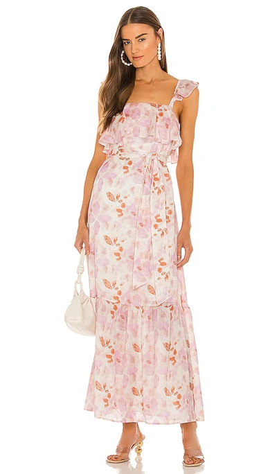 House Of Harlow 1960 X Sofia Richie Evelyne Maxi Dress In Watercolor Floral