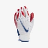 Nike Vapor Jet 6.0 Kids' Football Gloves In White,university Red,gym Blue