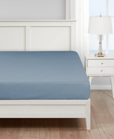 NAUTICA SOLID COTTON RICH BLEND FITTED SHEET, FULL