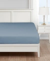 Nautica Solid Cotton Rich Blend Fitted Sheet, Twin Xl In Lake Blue
