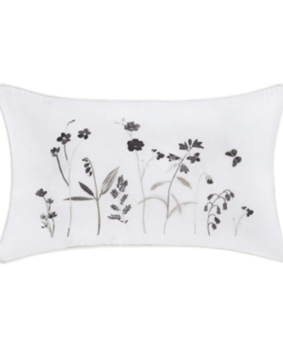 J Queen New York Bridget Decorative Pillow, 12" X 20" In Gray