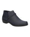 Easy Street Jalia Womens Almond Toe Braided Booties In Navy