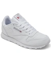 Reebok Big Kids Classic Leather Casual Sneakers From Finish Line In White