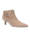 Bella Vita Bindi Womens Suede Pointed Toe Ankle Boots In Almond Kid Suede Leather