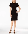 Calvin Klein Caplet Shealth Dress In Black