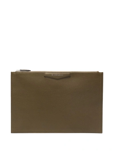 Givenchy Women's  Green Leather Pouch