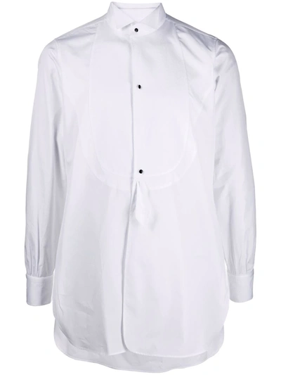 Maison Margiela White Cotton Tuxedo Shirt In 100 White