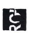 MM6 MAISON MARGIELA LOGO INTARSIA KNITTED SCARF