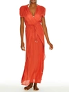 Shop Elan Maxi Cover-up In Auburn