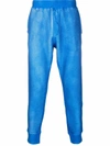 DSQUARED2 BLUE REAR LOGO PRINT TROUSERS