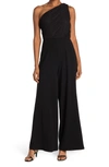 By Design Ava One-shoulder Wide Leg Jumpsuit In Black