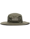 Ganni Logo Organic Cotton Sun Hat In Grün