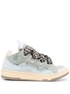 Lanvin Curb Lace-up Sneakers In Blue