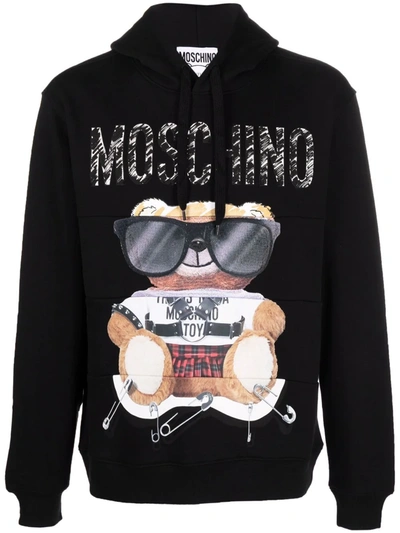 Moschino Sweatshirt With Embroidered Maxi Teddy In Pink