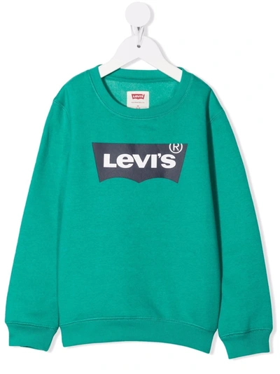 Levi's Kids' Logo-print Sweatshirt In Green