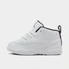 Nike Babies' Jordan Kids' Toddler Air Retro 12 Basketball Shoes In White/black/university Red