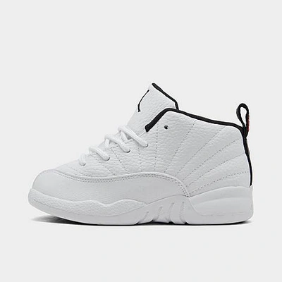 Nike Jordan Kids' Toddler Air Retro 12 Basketball Shoes In White/black/university Red