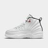 Nike Jordan Little Kids' Air Retro 12 Basketball Shoes In White/black/university Red