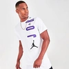 Nike Jordan Men's Air Stretch Logo T-shirt In White/varsity Purple/black