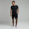 Siksilk Mesh Shorts In Black In Black/gold