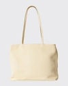 The Row Calfskin Medium Zip Shopper Tote Bag In Oypld Oyster Pld