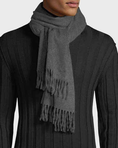 Loro Piana Men's Cashmere Grande Unita Scarf In Medium Gray