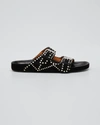 Isabel Marant Lennyo Studded Suede Slide Sandals In Black