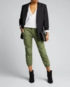 Nili Lotan Cropped Military Pants In Carbon