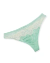 Lise Charmel Splendeur Soie Lace Thong In Splendeur Azur