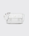Prada Single Pocket Re-nylon Shoulder Messenger Bag In Gray