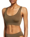 Hanro Touch Feeling Crop Top In Apricot Blush