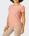 Beyond Yoga On The Down Low Tee In Silver Mist