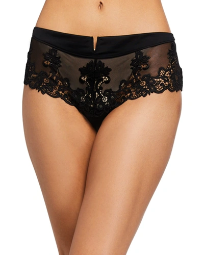 Simone Perele Saga Tattoo Lace Boyshorts In Secret Grey