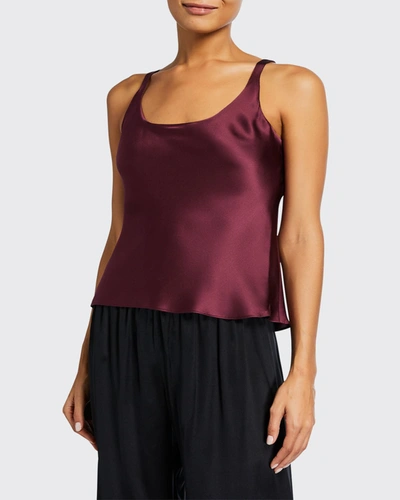 Josie Natori Silk Camisole In Sil