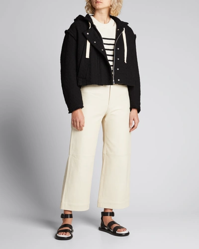 Proenza Schouler White Label Lightweight Leather Culottes In Black