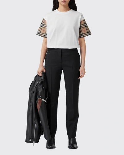 BURBERRY OVERSIZED VINTAGE CHECK T-SHIRT,PROD165730494