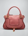 Chloé Marcie Medium Satchel Bag In Faded Rose