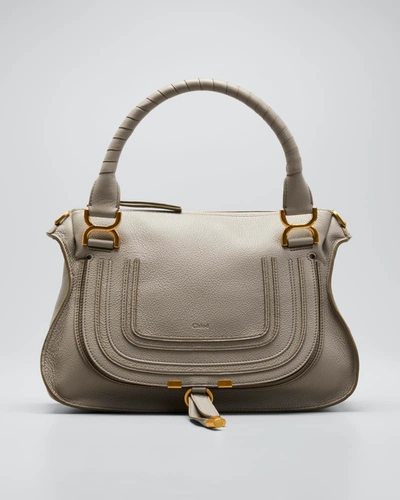 Chloé Marcie Medium Satchel Bag In Cashmere Grey