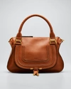 Chloé Marcie Medium Satchel Bag In Tan