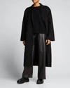 Loulou Studio Noro Leather Wide-leg Pants In Black