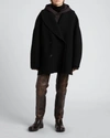The Row Polli Oversize Wool Blend Jacket In Black