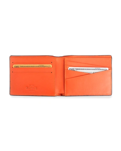 Royce New York Leather Rfid-blocking 100 Step Wallet In Orange