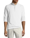 Peter Millar Men's Perth Half-zip Loop Terry Sweatshirt In Gray