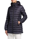 Moncler Ments Hooded Quilted Down Jacket In Black