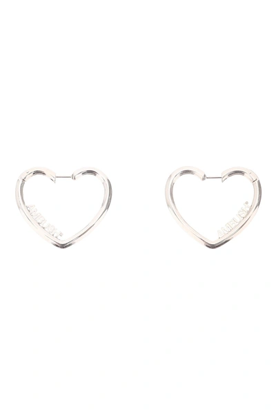 Ambush Silver Mini Heart Hoop Earrings