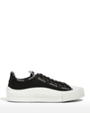 Moncler Black Canvas Glissiere Sneakers In Blush
