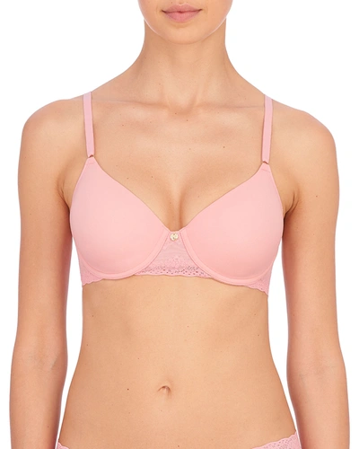 Natori Intimates Bliss Perfection Contour Underwire Soft Stretch Padded T-shirt Bra Women's In Pink Icing