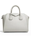Givenchy Antigona Small Sugar Goatskin Satchel Bag In Medium Grey