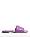 Bottega Veneta Rubber Sole Flat Mule Sandal Gumdrop Pink In Gumdrop